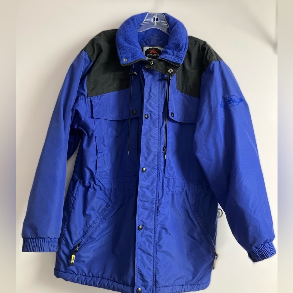 Men’s Hooded Ski/Winter Jacket/Coat, Medium, Blue/Black, Sierra Sport